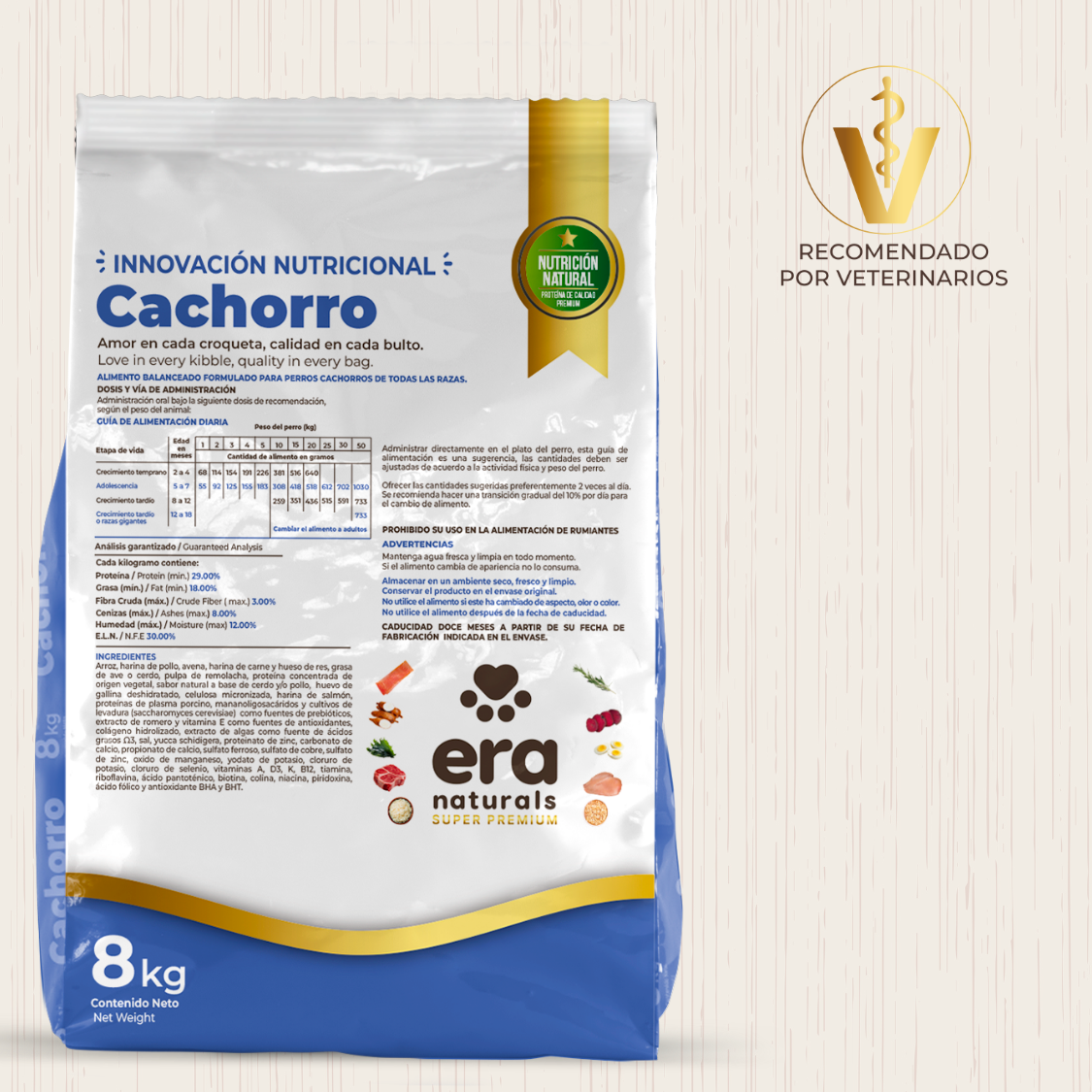 Era Naturals Cachorro Raza Mediana y Grande Alimento Super Premium Era Naturals Cachorro Raza Mediana y Grande Alimento Super Premium